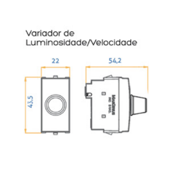 Modulo Variador Velocidade E Luminosidade 127V Clean Ebony - comprar online