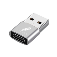 Adaptador USB USB C 3A Turbo Carregamento Ultra Rápido PRATA