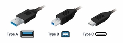 Cabo Para Impressora USB-C Para USB-B 2M Macbook Chromebook - Eletrotel do Grande ABC