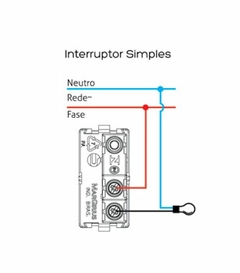 Conjunto Placa 4x4 6 interruptor Branco Simples Linha Clean - loja online
