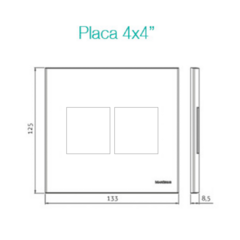 Conjunto Placa 4x4 6 tomadas 10a 250V~ Linha Clean Margirius na internet
