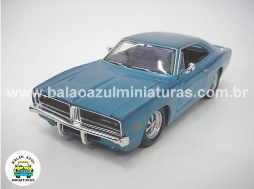 Dodge Charger R/T 1969 - Balão Azul Miniaturas