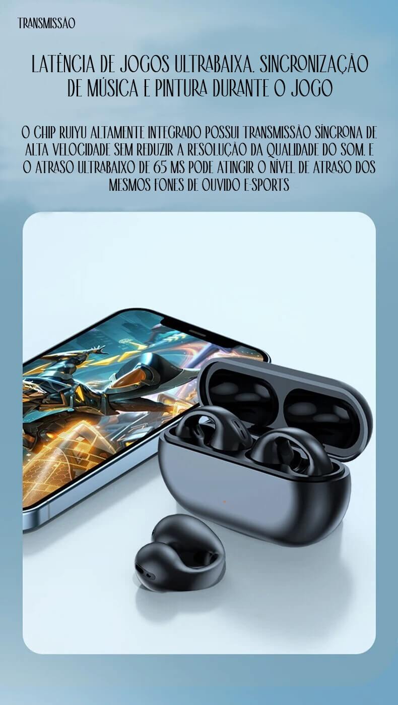 Fone Bluetooth ouvir musicas e jogar