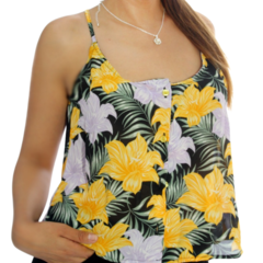 Blusa de Poliseda Estampada Tirante By Zoly Modelo: ZL-08-B