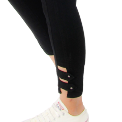 Michaelo Jeans Levanta Pompi Stretch Negro Botones Ref6515-2 - Michaelo Jeans