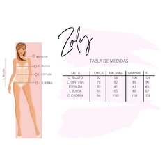 Imagen de Blusa de Poliseda Estampada Tirante By Zoly Modelo: ZL-08-B