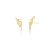 Brinco ear cuff de asas com zircônias brancas banhada ouro