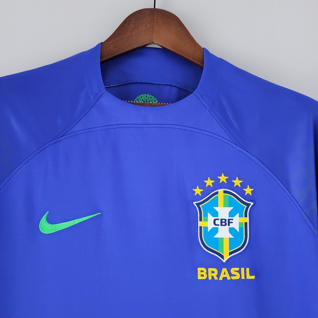 Camisa Seleção Brasileira II 22/23 Torcedor Nike Masculina Azul e Verde