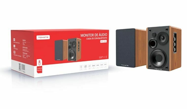 Caixa de Som Ativa Monitor Tomate MTS 2026 Bluetooth Óptico 100WTS