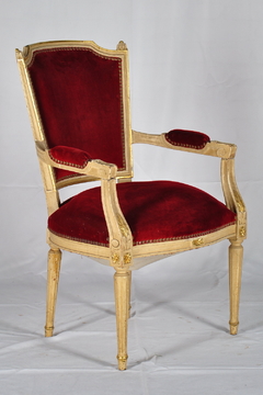 Par sillones sala Luis XVI con pátina original. Cód 13006.