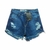 Shorts Jeans Feminino Destroyer Azul - comprar online