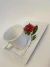 Caneca com pires retangular - “Feita de sonhos, força, amor e inspiração” - Estúdio Flora