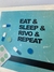Azulejo Decorativo Soci - Eat & Sleep & Rivo & Repeat - comprar online