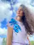 Camiseta Flores Azuis - comprar online