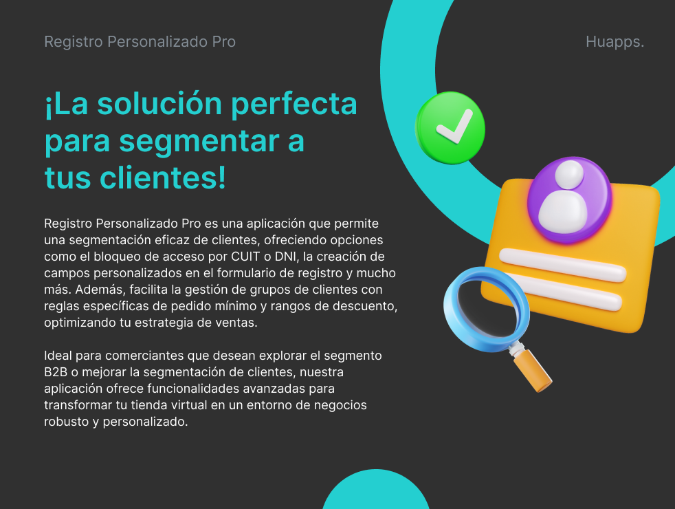 ¡La solución perfecta para segmentar a tus clientes!