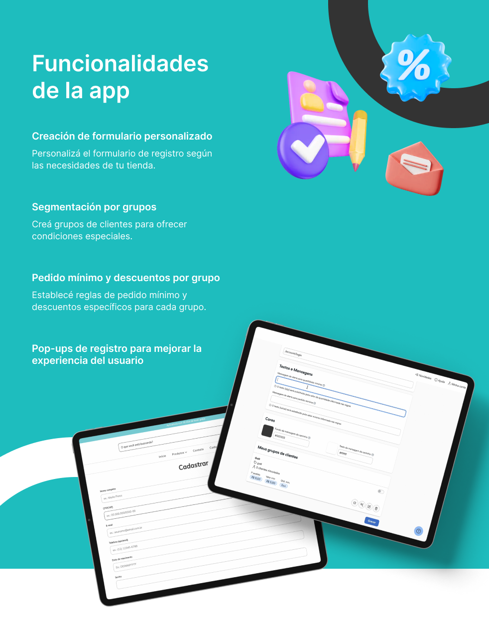 Funcionalidades de la app