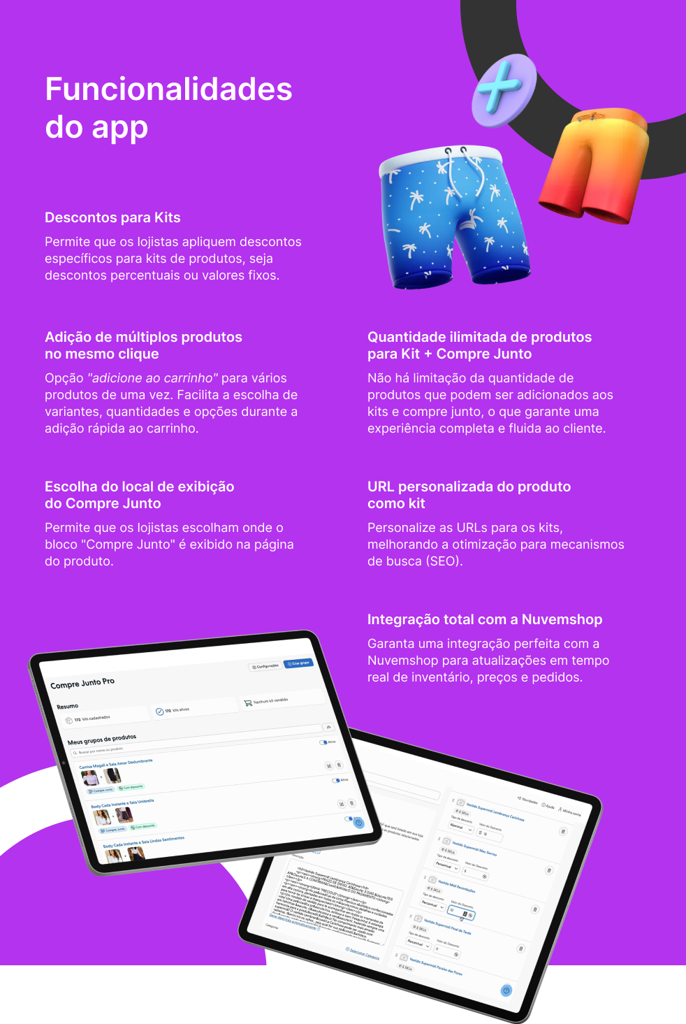 Funcionalidades do app