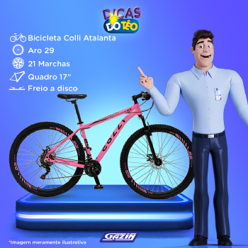 Bicicleta Colli Atalanta Aro-29 Com Freios a Disco, 21 Marchas e