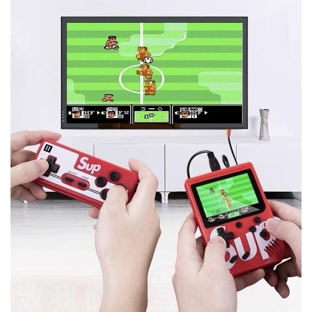 Mini Game Box Sup Lcd 3 Av 400 Jogosr Vermelho Preto