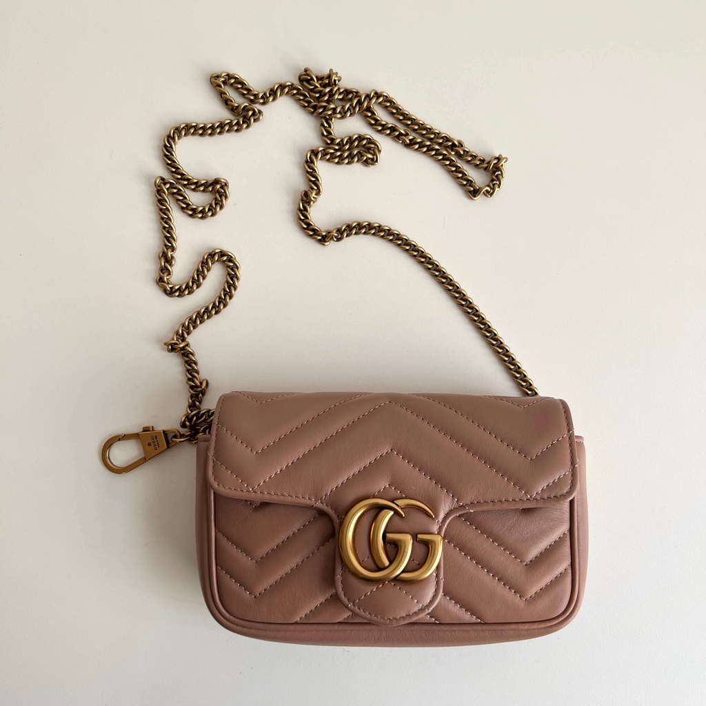 Bolsa Gucci Super Mini Rosa