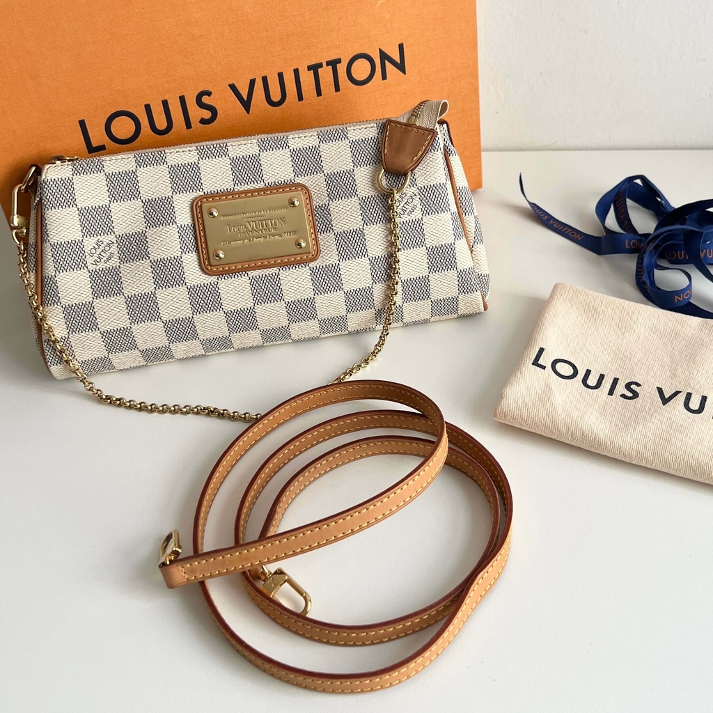 Bolsa Pochette Eva Damier Azur