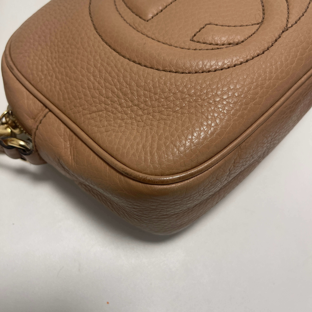 Bolsa Tiracolo Gucci Soho Disco Bege Original - ABSD5