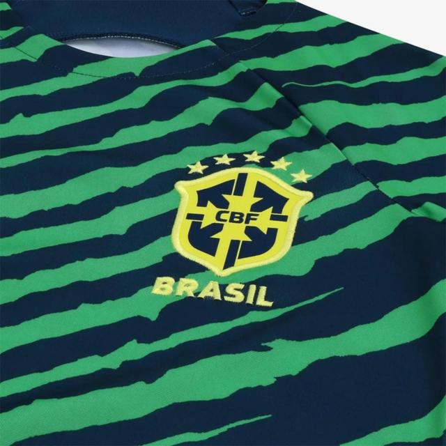 Camisa Da Seleção Brasileira Pré-Jogo 2021-22