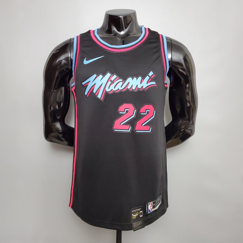 Camisa NBA Miami Heat Night Ed. Preto e Rosa - Nike - Mascul.