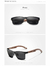 Óculos de sol de madeira, polarizados, lente espelhada / uv400