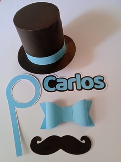 Topo de Bolo Personalizado 3d Masculino