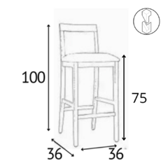 Silla de Bar Boomerang - Legno Colombia