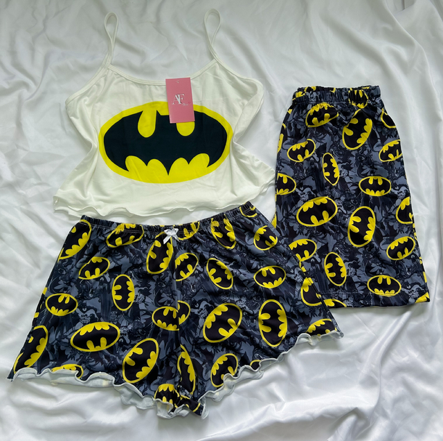 Kit Casal Conjunto Casal Estampa do Batman