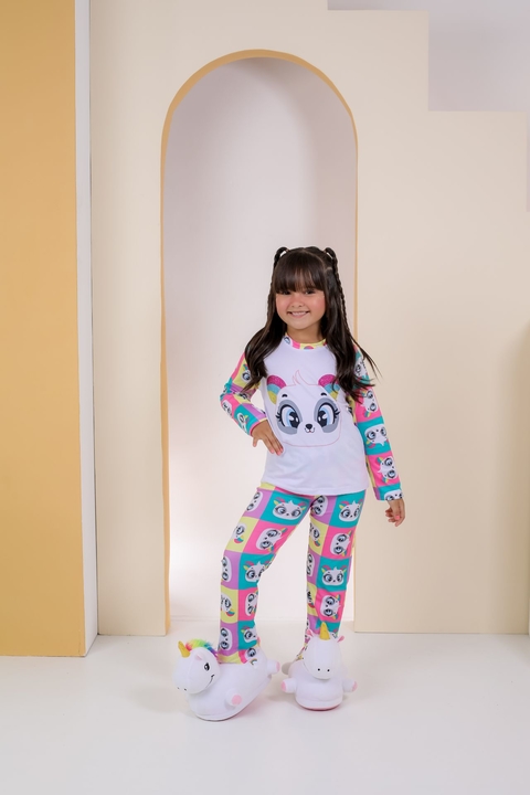 PIJAMA INFANTIL MANGA LONGA E CALÇA ROBLOX MENINA