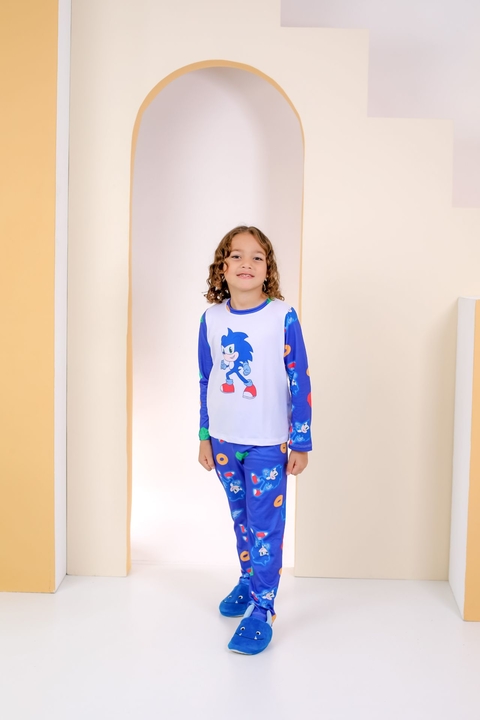 PIJAMA INFANTIL MANGA LONGA E CALÇA ROBLOX MENINA