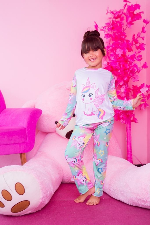 PIJAMA INFANTIL MANGA LONGA E CALÇA ROBLOX MENINA