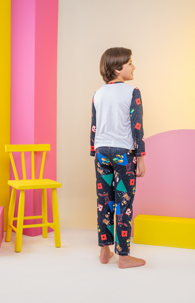 Roblox-Pijama impresso de desenho animado infantil, calça de manga curta,  presente de aniversário, jogo, novo, primavera, verão, 2 peças, 2023