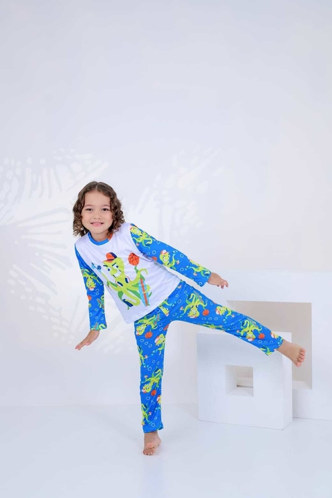 PIJAMA INFANTIL MANGA LONGA E CALÇA ROBLOX MENINA