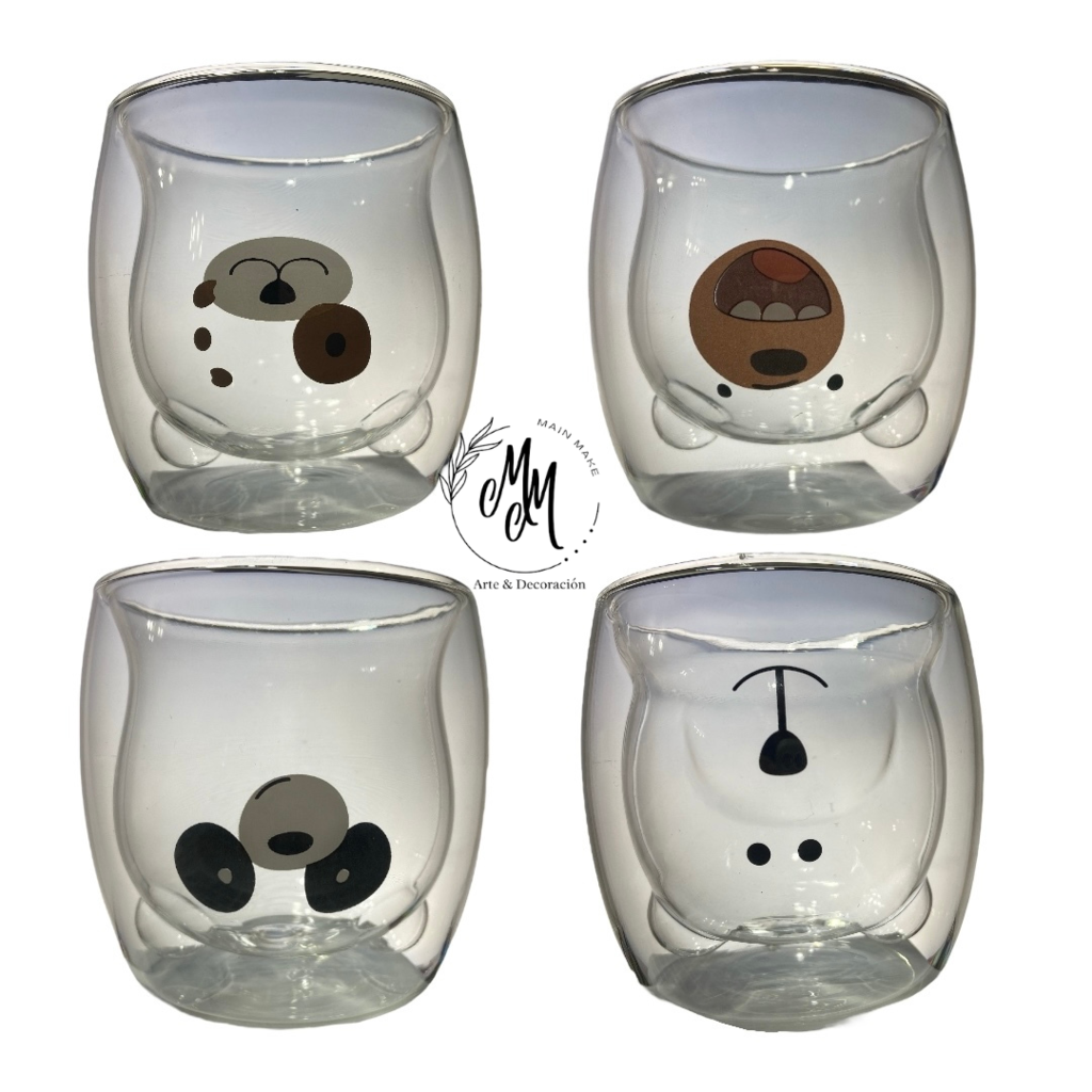 Vaso doble pared con panda al interior 2