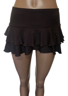 Pollera Mini Doble Volado Jersey Set Mujer en internet