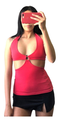 Top Remera Con Argolla Para Atar Dama - Bella Hechicera                                                                                                      