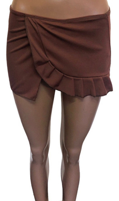 Pollera Mini Voladito Mujer Jersey Set Varios Colores