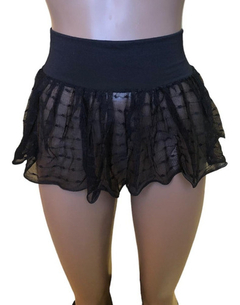 Pollera Mini Tull Puntitos Mujer