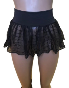 Pollera Mini Tull Puntitos Mujer