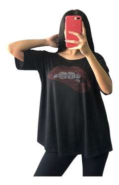 Remeron Mujer Sofia Con Strass Beso Modal Con Lycra