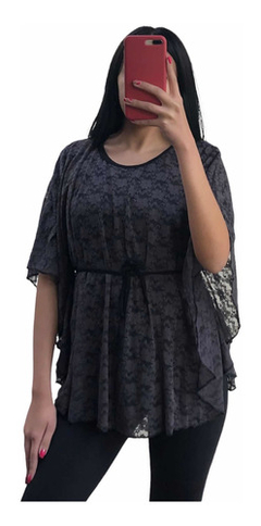 Remeron Mujer Encaje Manga Murciélago Remeron Encaje en internet