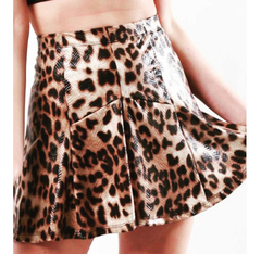 Pollera Engomada Volado Leopardo