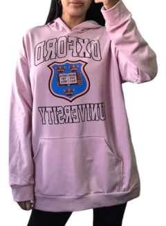 Imagen de Maxi Buzo Unisex Capucha Estampado Oxford Oversize