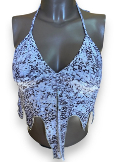 0.1Top Corpiño Estampado Para Atar Atras Mujer