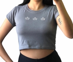 Top Remera Strass Coronitas