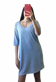 Vestido manga 3/4 cuello T - Bella Hechicera                                                                                                      
